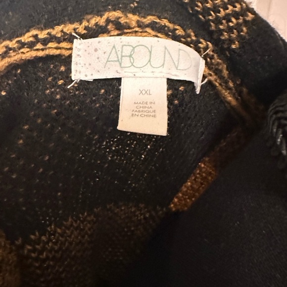 Abound Cardigan in Dark Mustard Yellow and Black - Picture 3 of 3